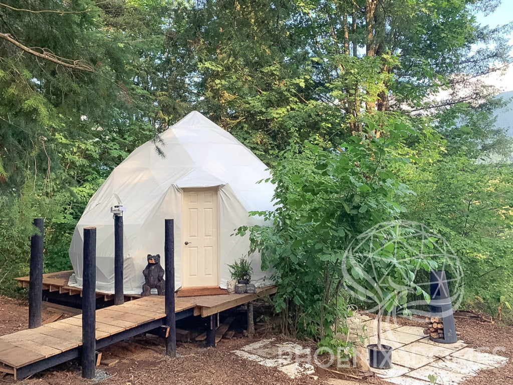 4-Season Glamping Zome 6M / White Medium Frame