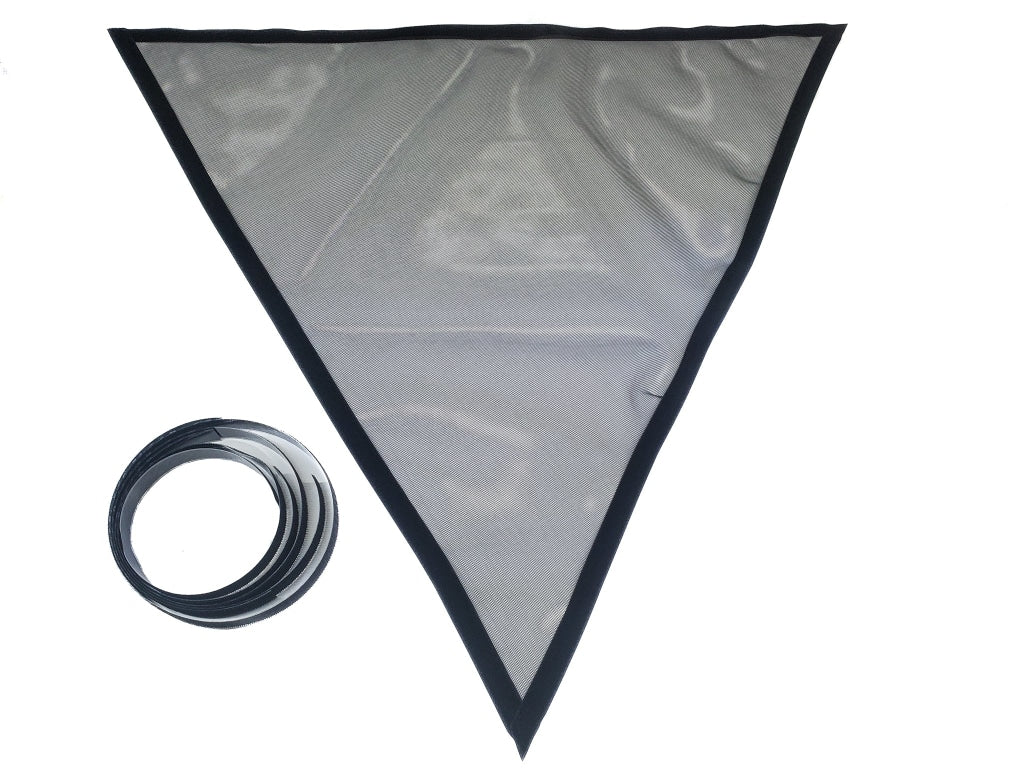 Triangle Glass Window Opening With Velcro Mosquito Screen